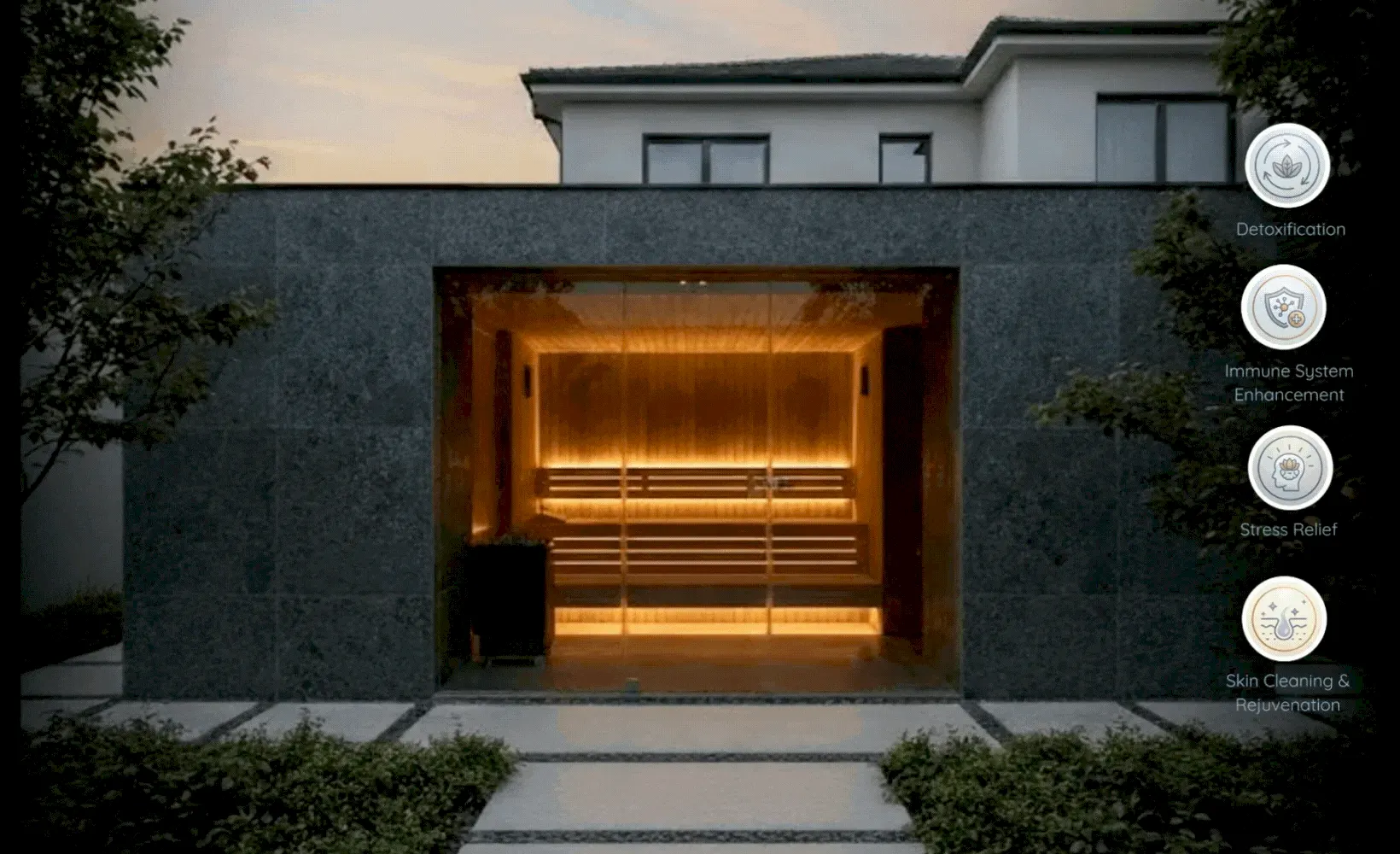 Demo of sauna how it work by luxpool