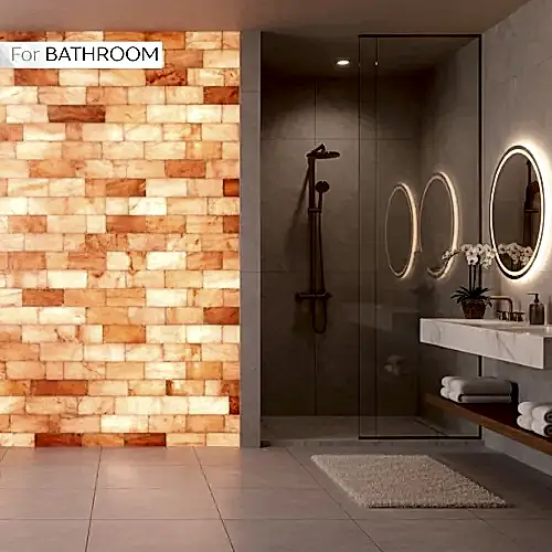 himaliyan salt wall brick for bathroom