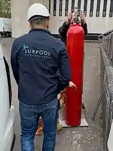 bespoke sauna and fire suppression system installation by luxpool 8