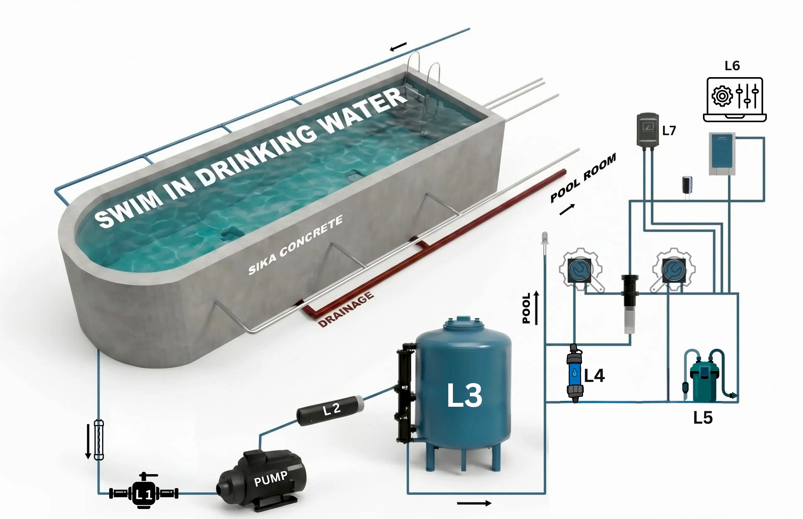how the luxpool system of pool works