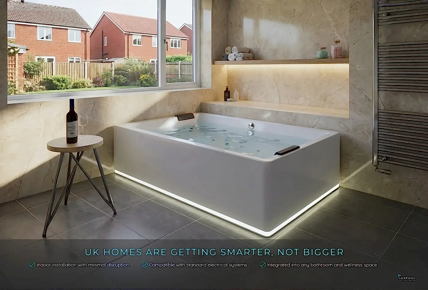 UK homes are getting smarter, not bigger with our hydro filtration whirlpool by luxpool